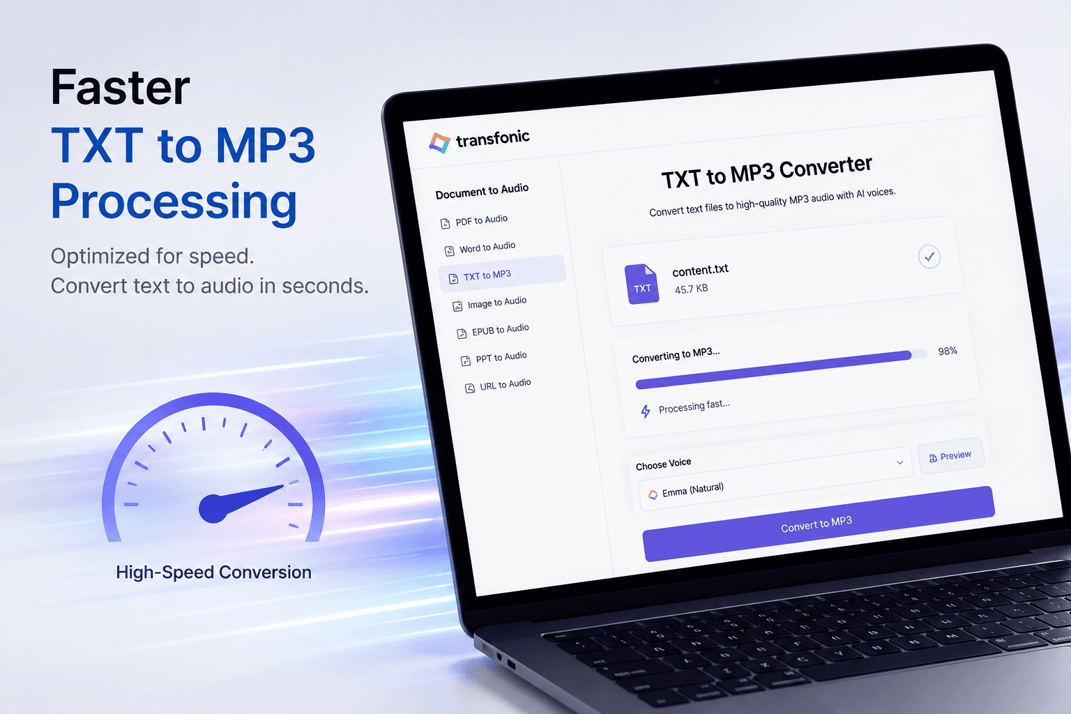 Faster TXT to MP3 Processing