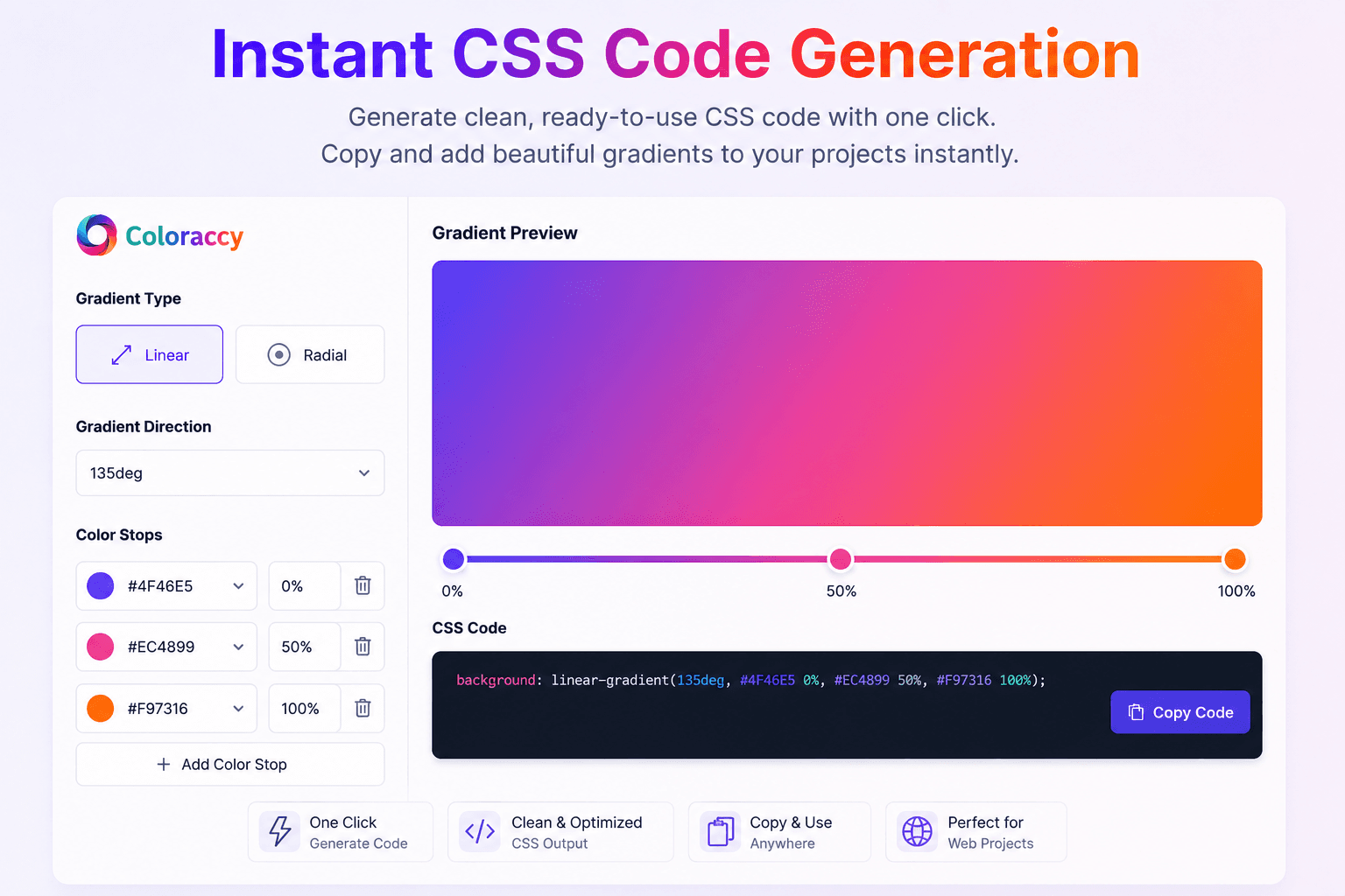 Instant CSS Code Generation