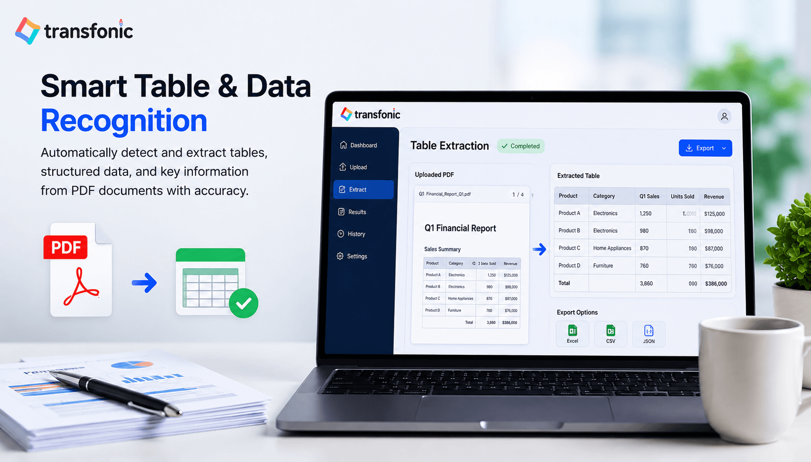 Smart Table & Data Recognition