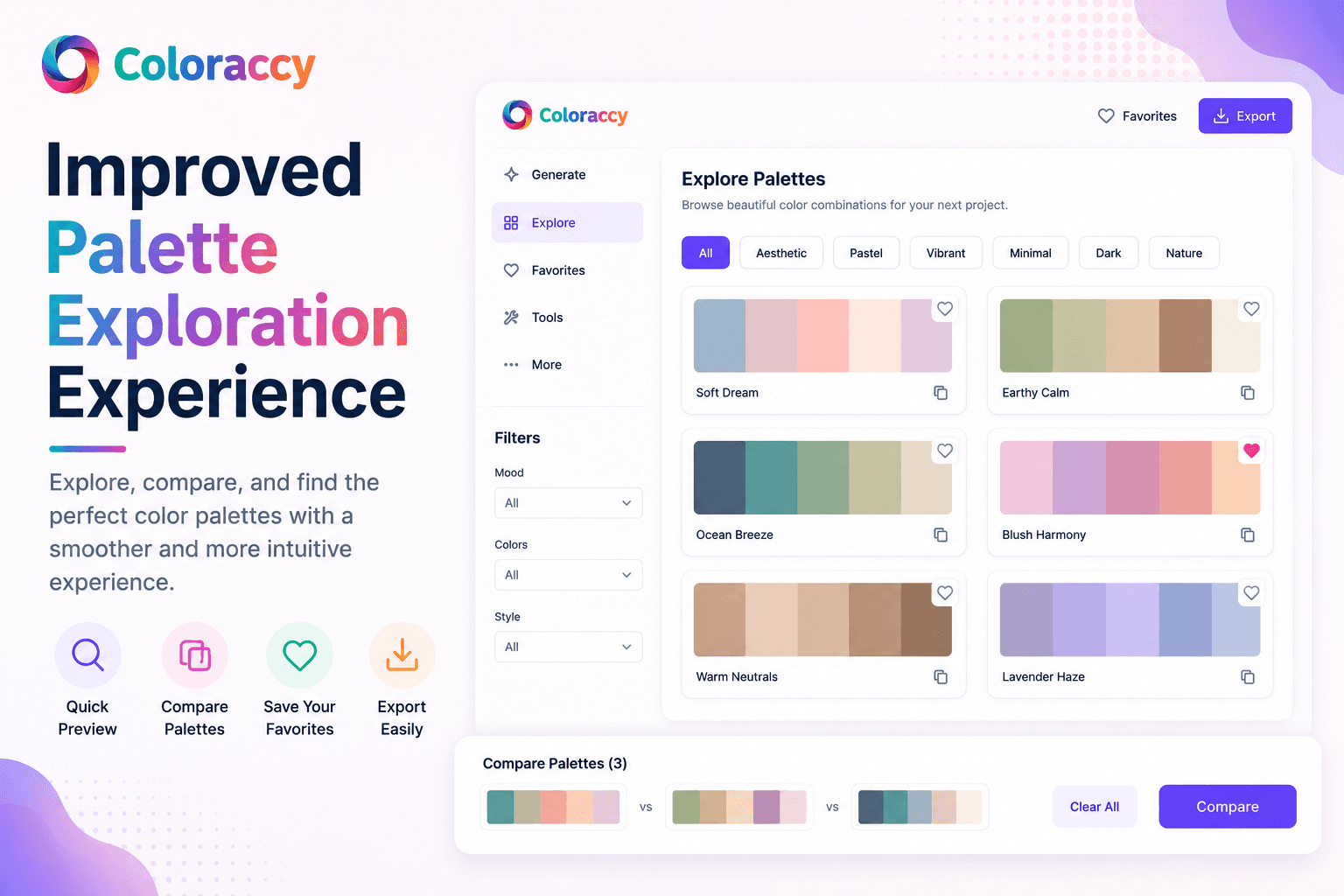 Improved Palette Exploration Experience