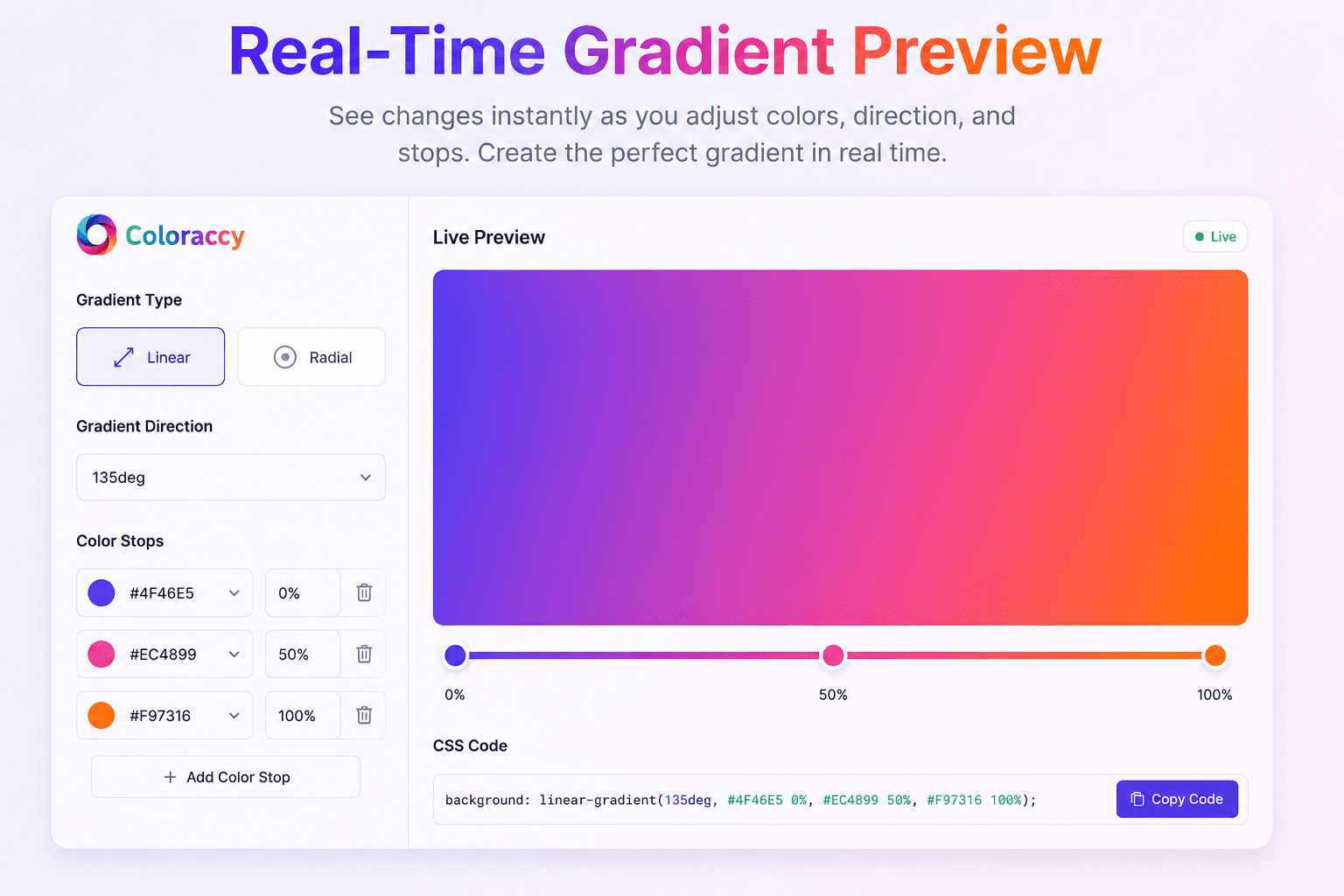 Real-Time Gradient Preview Engine