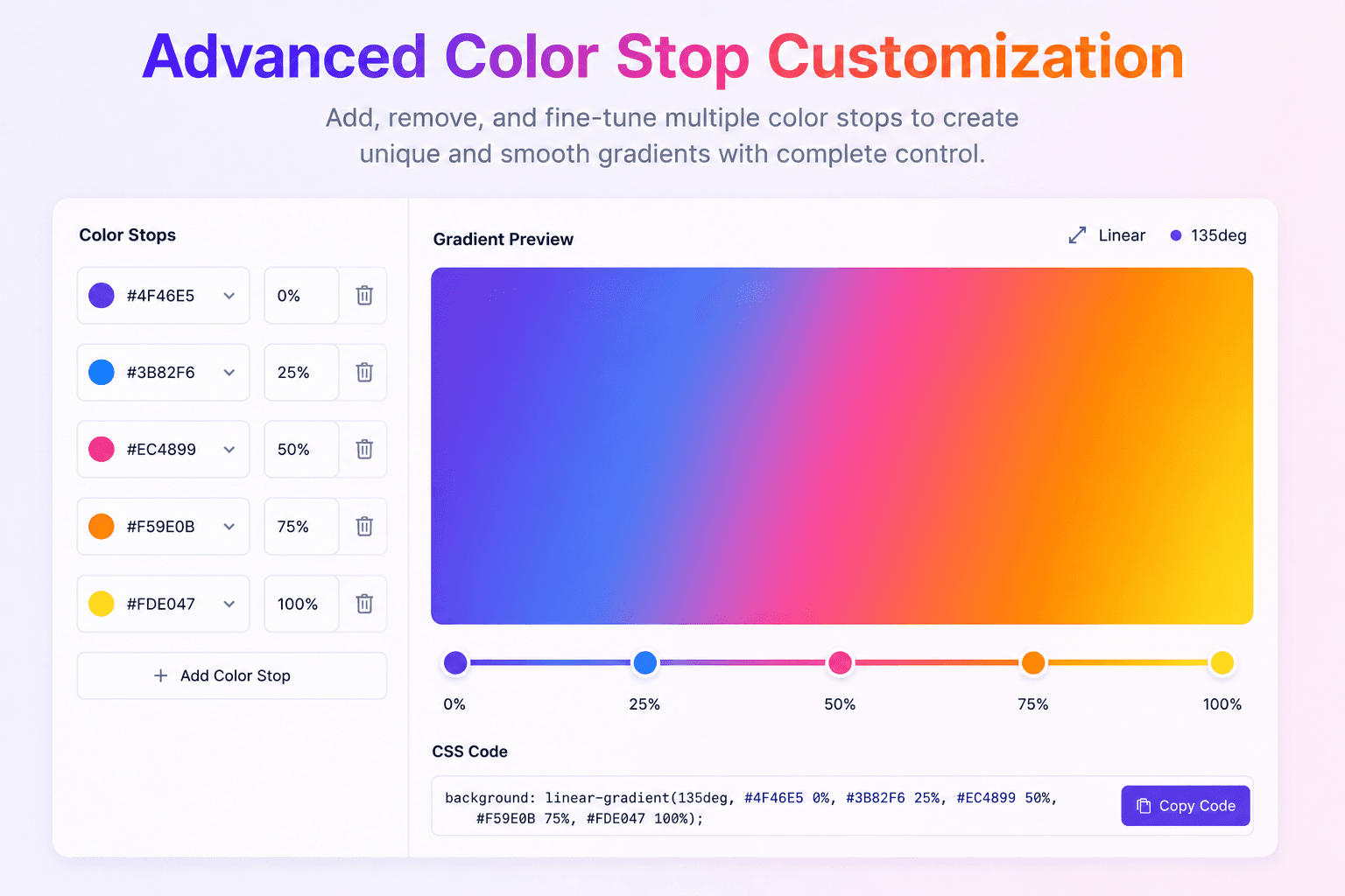Advanced Color Stop Customization